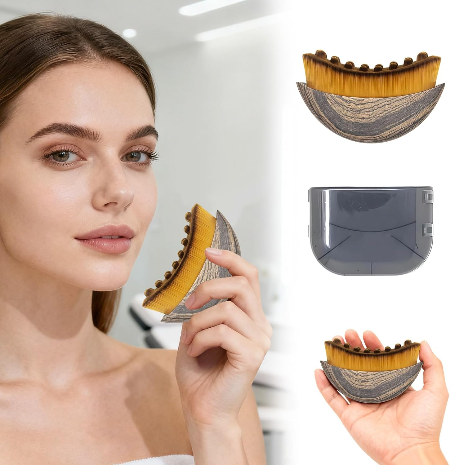 Lyrkonety Lymphatic Contour Face Brush, Dry Brushing Face Brush for Skin Care Tools, Lymphatic Drainage Massager for Face Chin & Jawline Sculpting and Relieve Fatigue image number 1