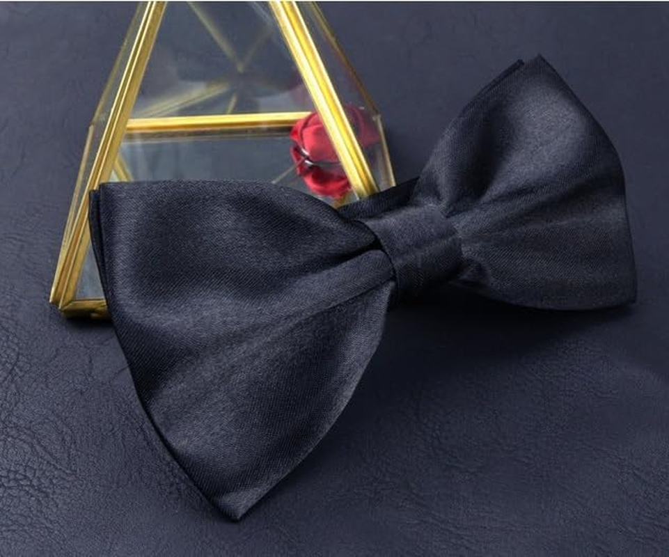 Men'S Retro Solid Color Evening Gown Bow Tie Pre-Tie Party Bowties image number 4
