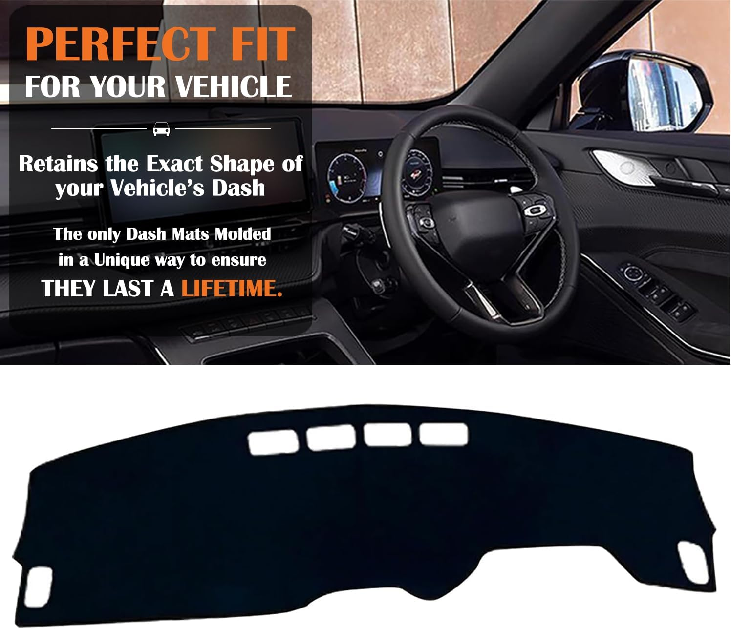 Evervenz Dash Mat for GWM Haval Haval H6 2021 2022 2023 2024 2025 Microfiber Leather（Without HUD） Dash Cover Dashboard Cover Haval01 image number 6