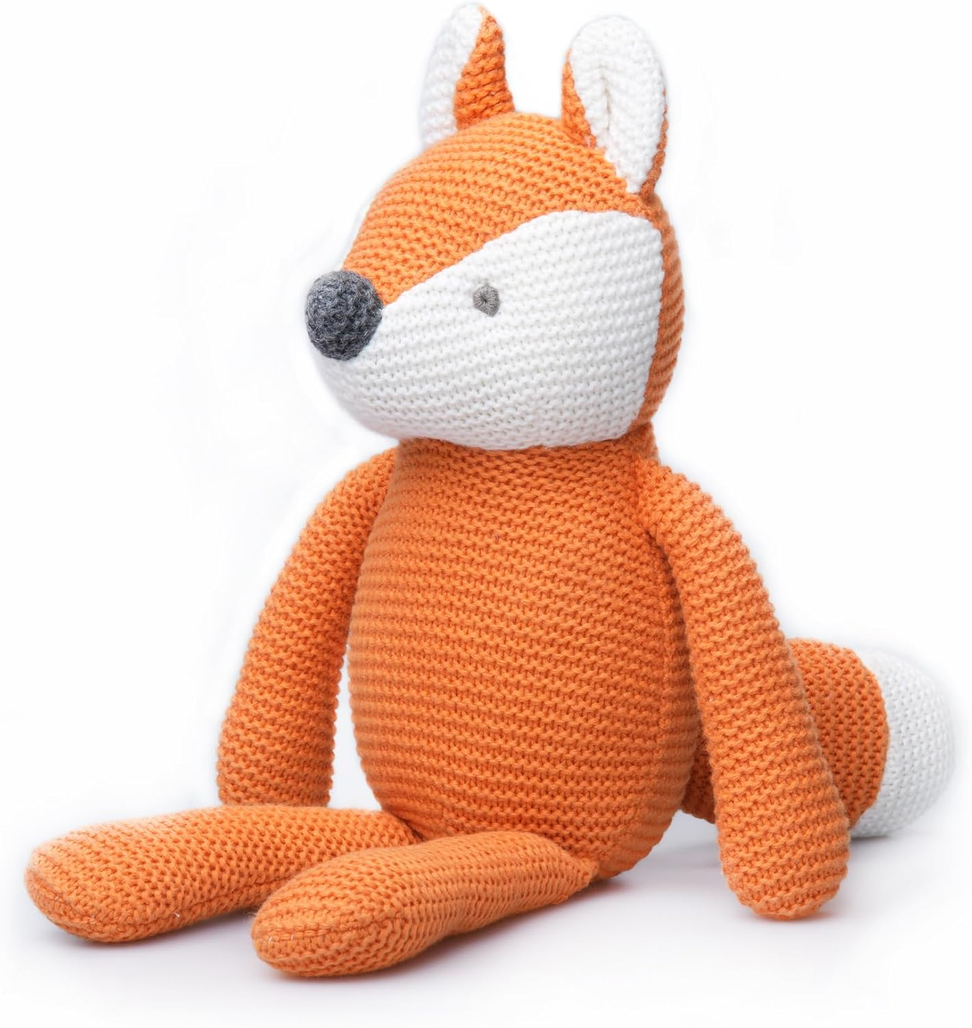 FLUFFYFUN Baby Fox Plush Toy 18 Cm, 100% Organic Cotton Soft Toy for Newborn image number 4
