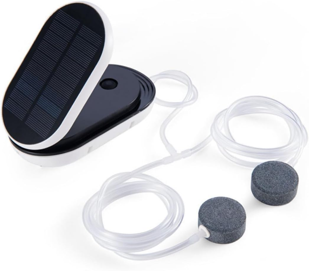 Solar Oxygen Aerator Pump Portable Fish Tank Air Pump Sun Powered Oxygenation Tool for Outdoor Ponds Hydroponics and Emergency Use with Solar Panel image number 1