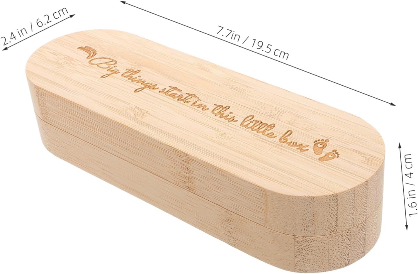 GARVALON Unique Wooden Pregnancy Test Announcement Keepsake Box for Pregnancy Reveal Surprise Memory Holder for Grandparents image number 5