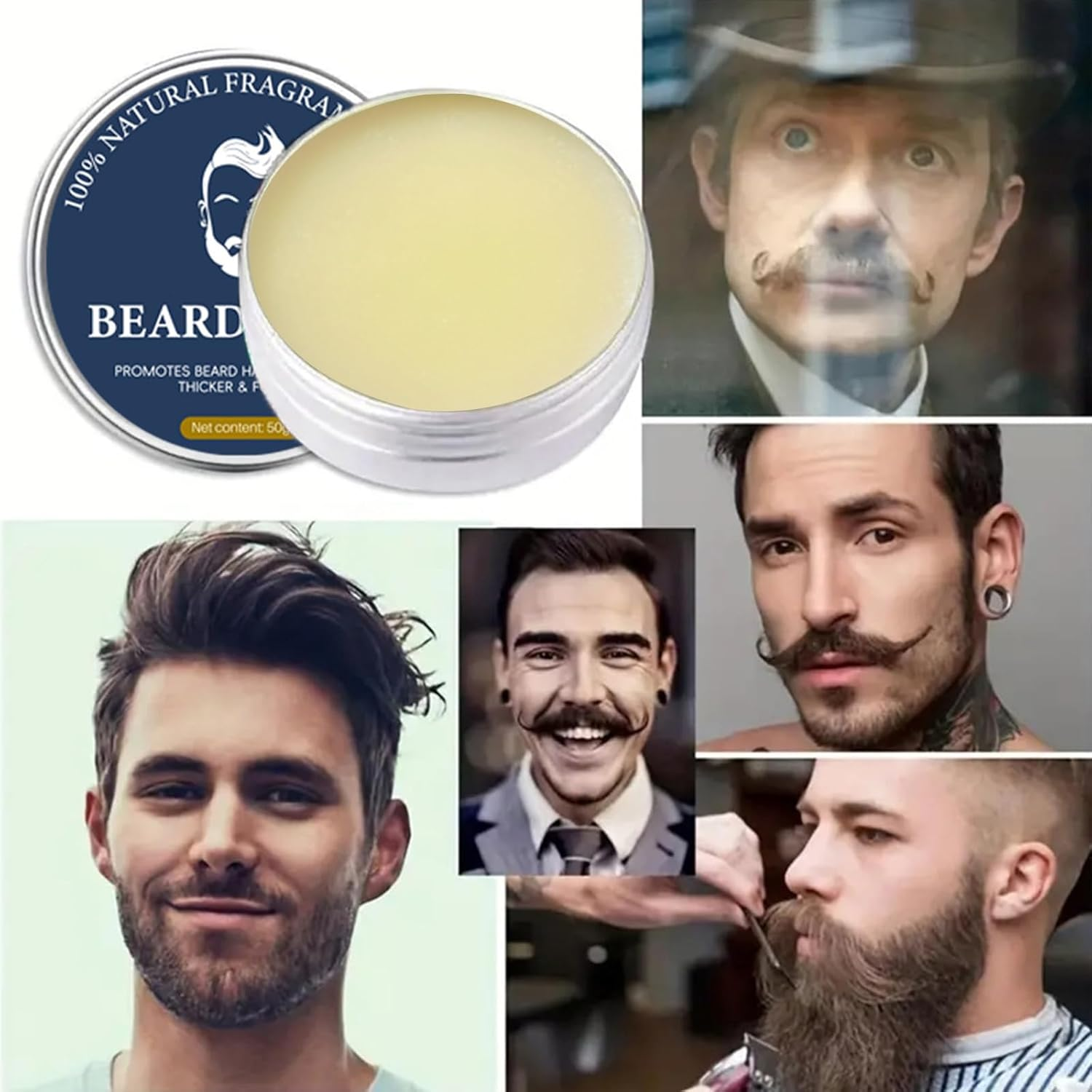 Beard Conditioner and Styler Beard Balm Nourishes, Shapes and Moisturizes for Beard Care (50 G) image number 3