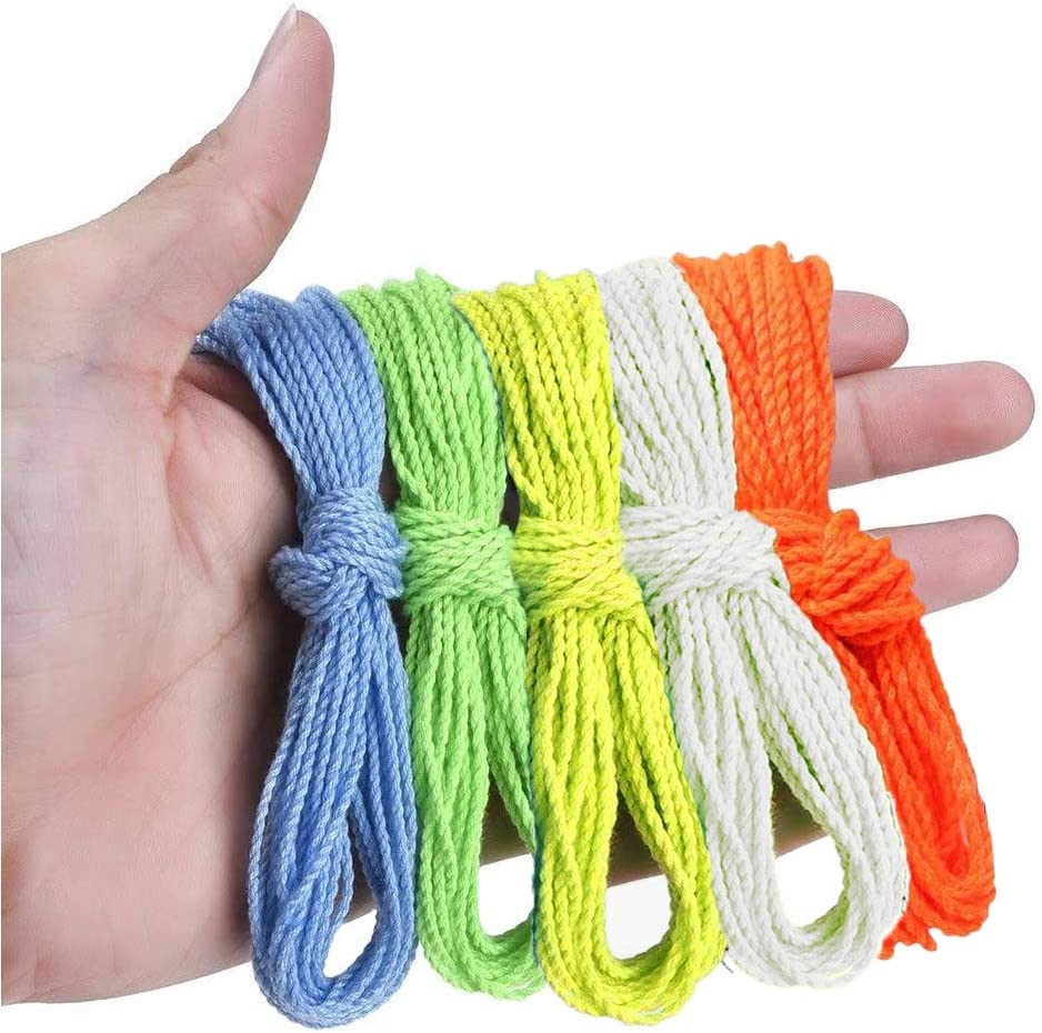 MAGICYOYO 100% Polyester Professional Yoyo Strings for Responsive and Non Responsvie Yoyos - Pack of 25Blue Green Whiteyellow Orange image number 3