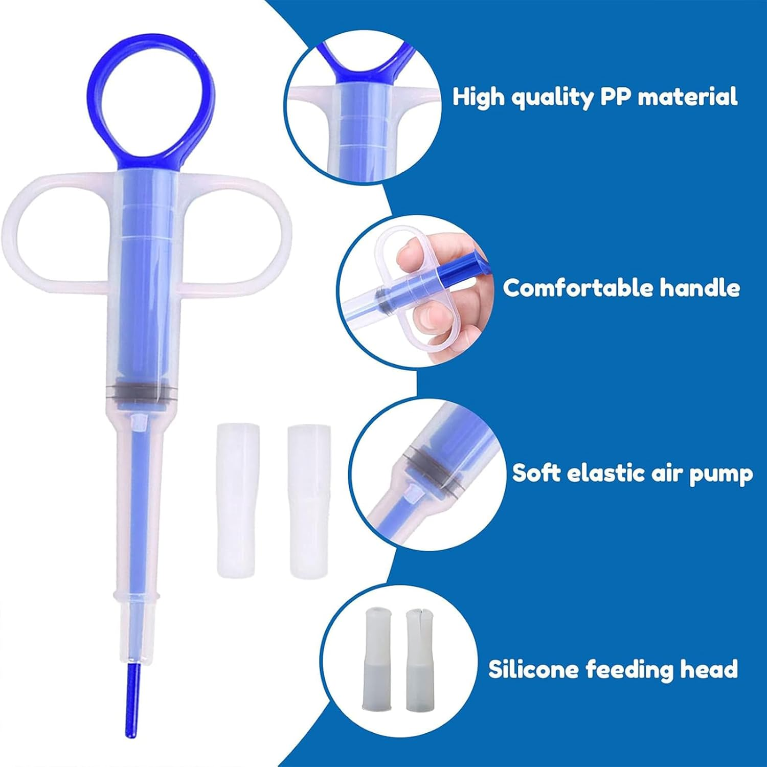 Pet Pill Dispenser Medicine Feeder Pet Is Given Medicines Medical Feeding Tool - Pet Pill Dispenser Syringes Super Durable and Reusable Extremely Convenient (3 Pack)