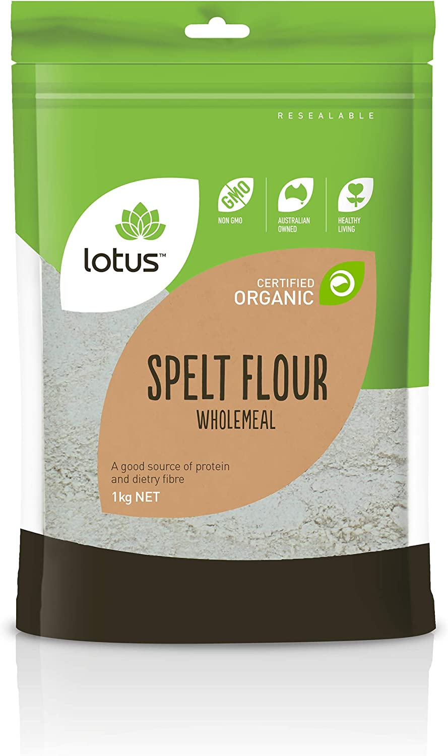 Lotus Organic Wholemeal Spelt Flour, 1000 G image number 3