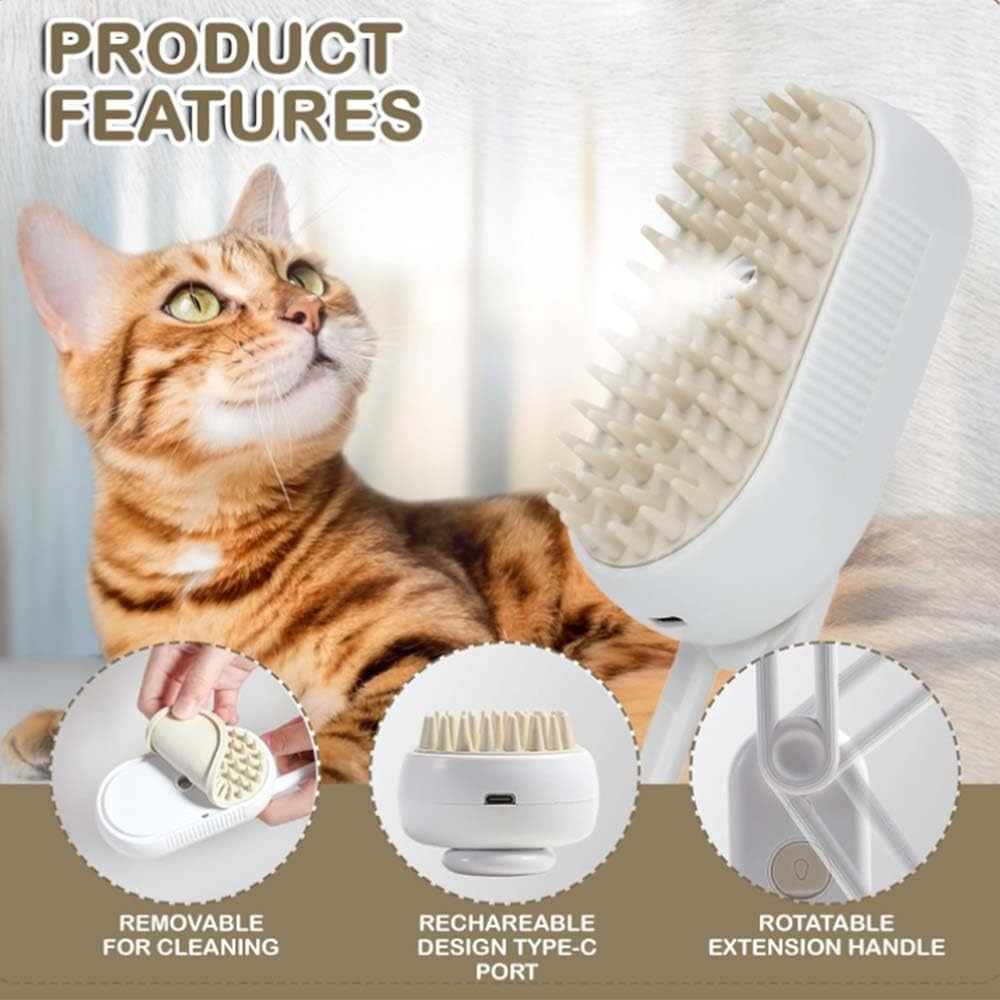 DWYYWSM Cat Steam Brush for Shedding, Steam Brush for Indoor Cats, Water Brush, Cat Spray Mist Massaging Brush, Pet Hair Removal Brush, Suitable for Cats, Dogs and Rabbits, Cat Cleaning Brush image number 4