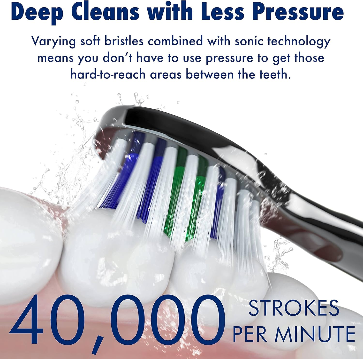 Sonic-Fx DUO Dual Handle Whitening Electric Toothbrushes - 3 Modes with Smart Timers - 12 Brush Heads & 2 Interdental Heads with Charging Dock (His & Hers) - Black image number 5