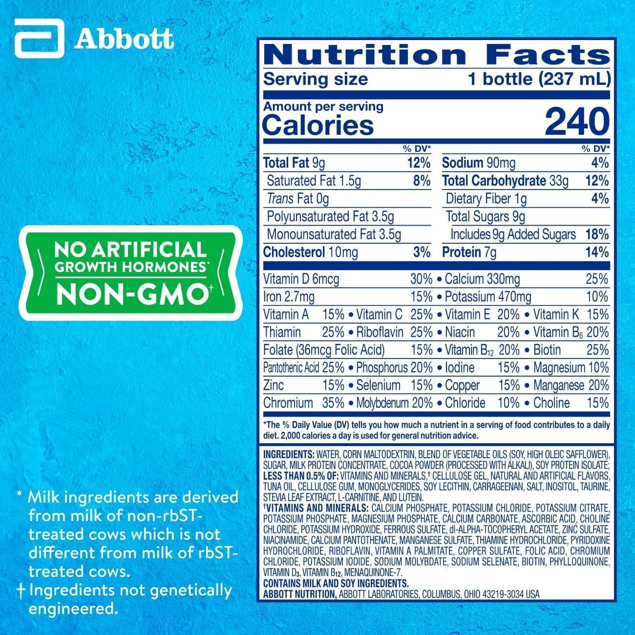 Pediasure Grow & Gain Nutrition Shake for Kids, Chocolate, 8 Fl Oz (Pack of 24) image number 2