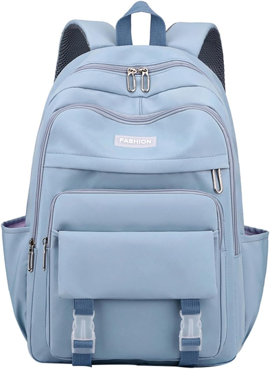 Sellerfun Girls Junior Middle School Backpack Solid Color Casual Daypack Laptop Bag Fit for School Travel Leisure Time