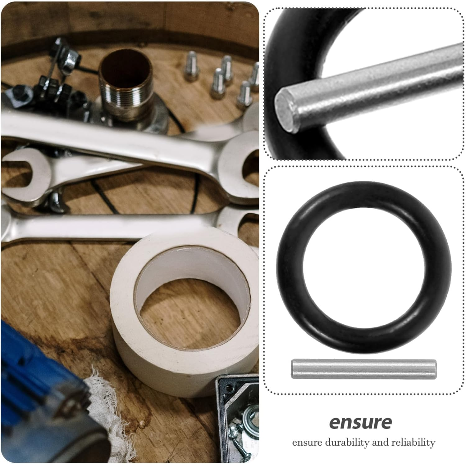 LIFKICH 6Pcs Electric Wrench Retainer Ring Set with O-Ring and Pin Clips, Socket Retainers 8-19Mm for Impact Wrenches, Automotive Repair and Maintenance Tools image number 3