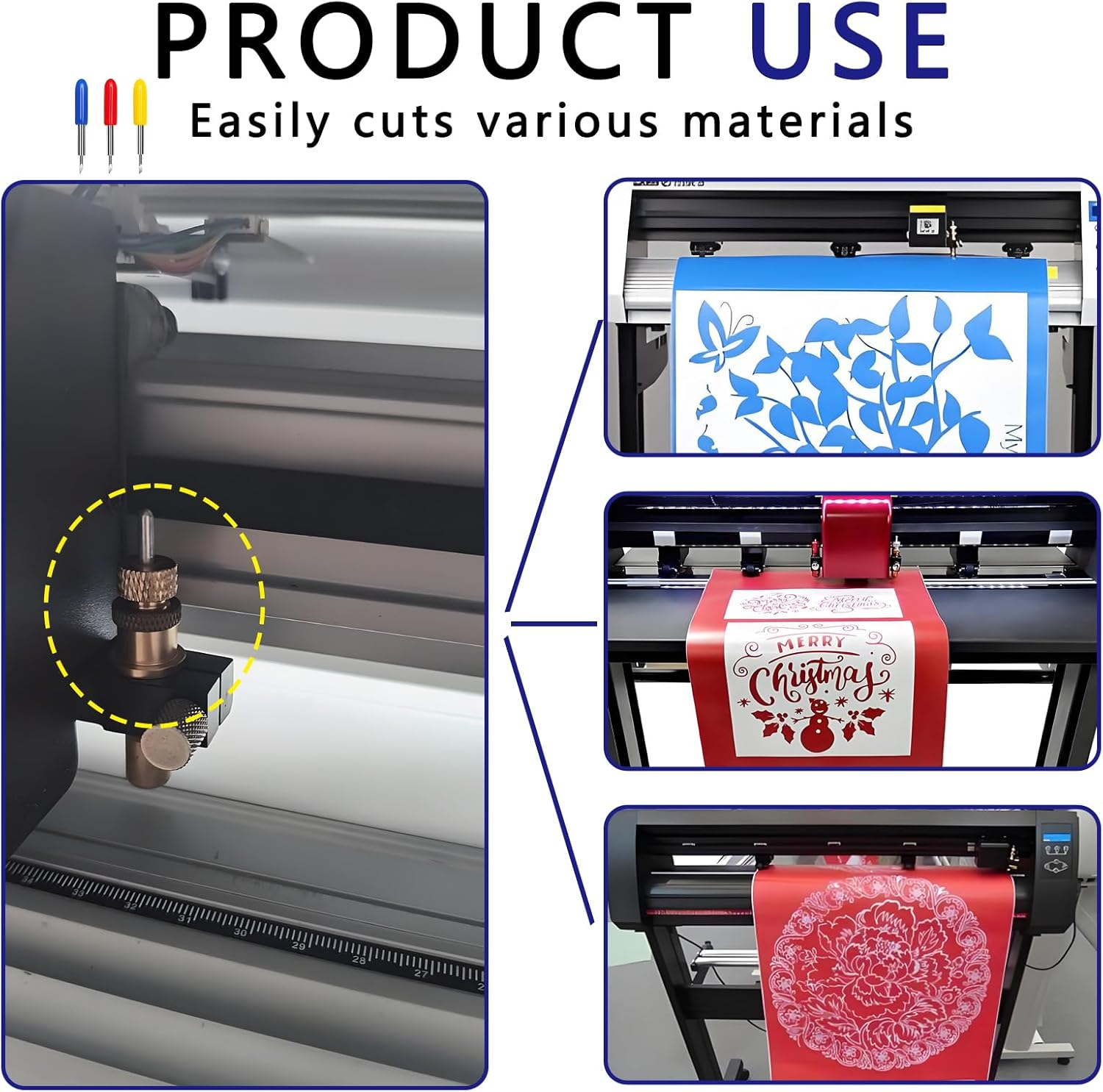 40 Pcs Replacement Blades for Cutting Machines - Compatible with Explore Air 2/Air 3/Maker Series - Includes 10 Fine-Point, 20 Standard and 10 Deep-Cut Blades for All Crafting Materials