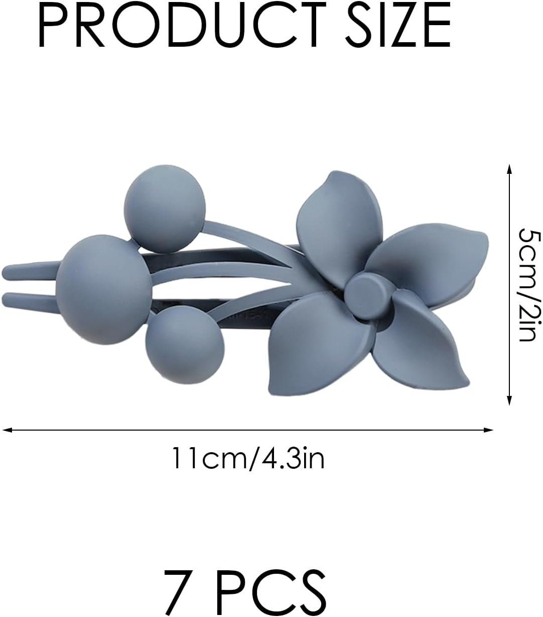 Pack of 7 Flower Hair Pins, Simple and Versatile Hairpin, Hair Accessories for Women, Hairstyle Decorations, Hairstyle Accessories image number 1