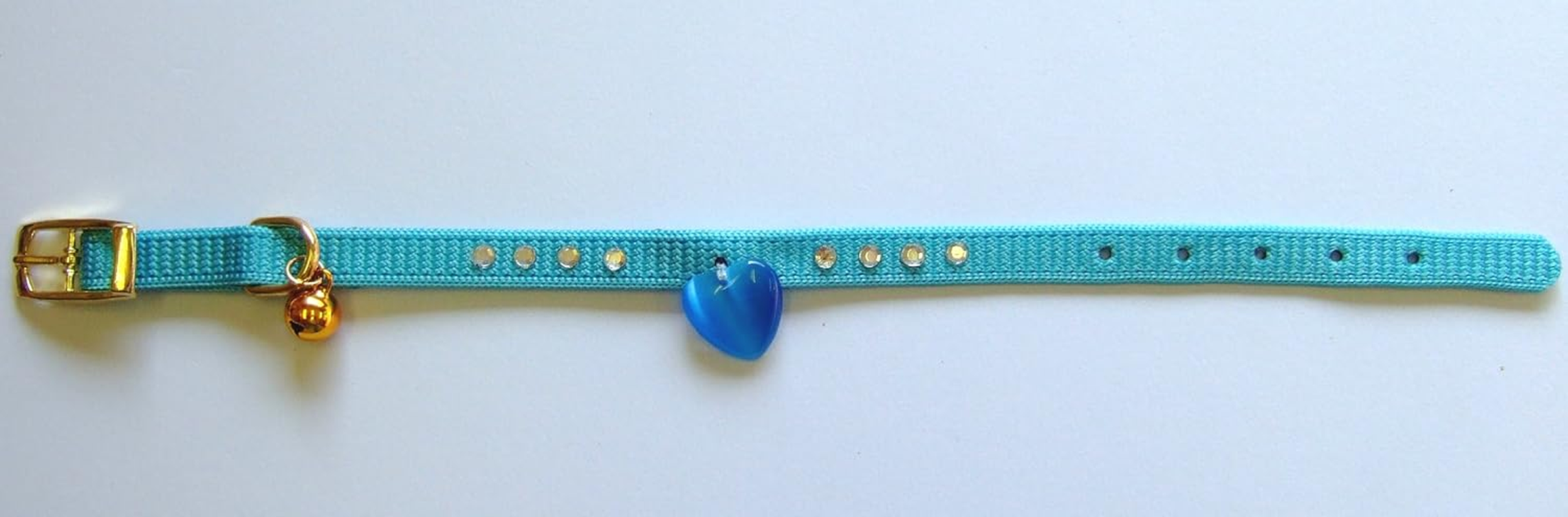 ONS Heart Full Color L Blue (Cat and Super Small Dog Collar)