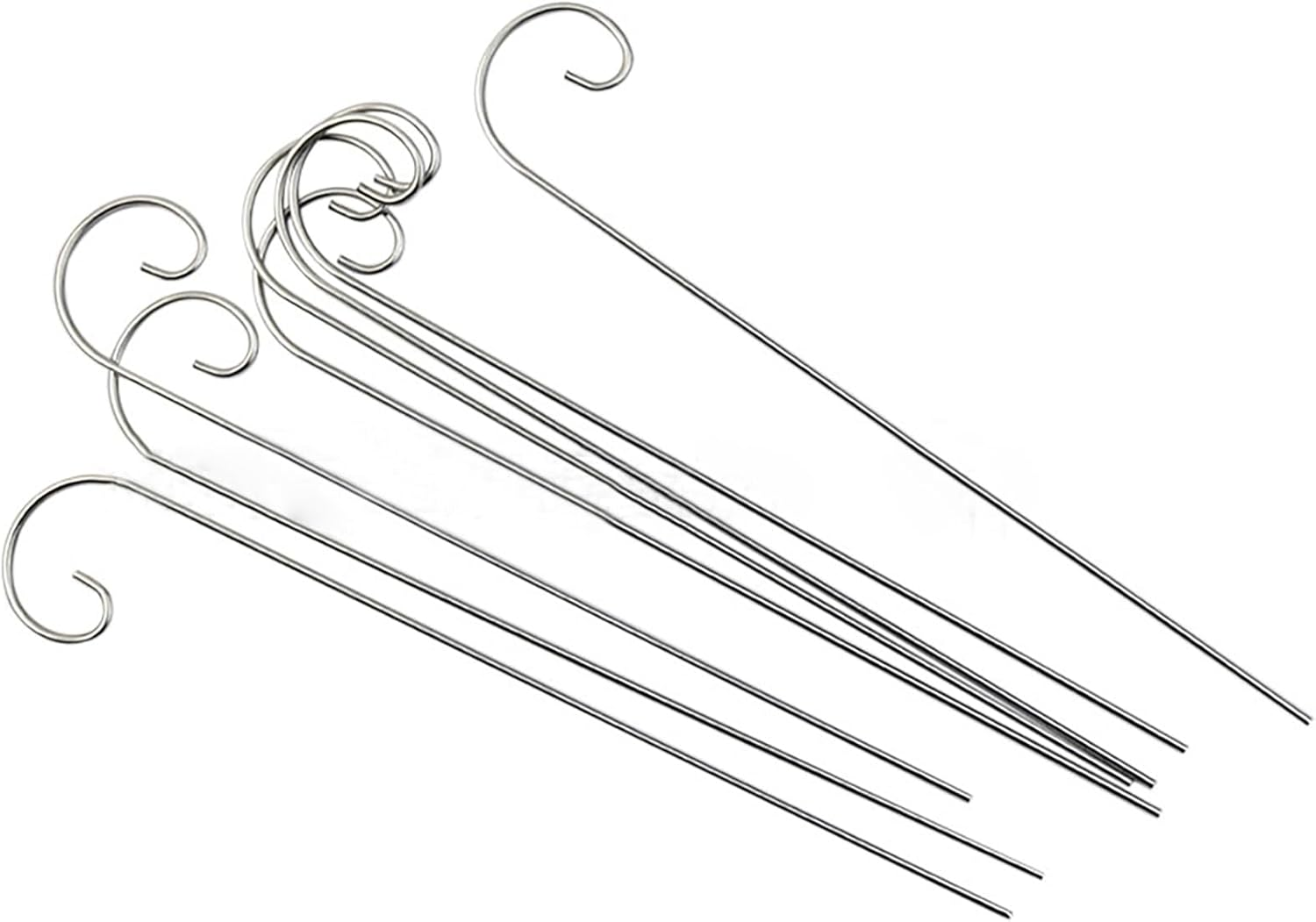 20 Pcs Silver 20Cm Plant Label Hooks Garden Markers Stake Plant Label Holder Plant Label Hanger Garden Plant Sign Stake Rustproof Deformed Garden Plant Sign Hooks Hanging Rods for Flower Planter image number 3