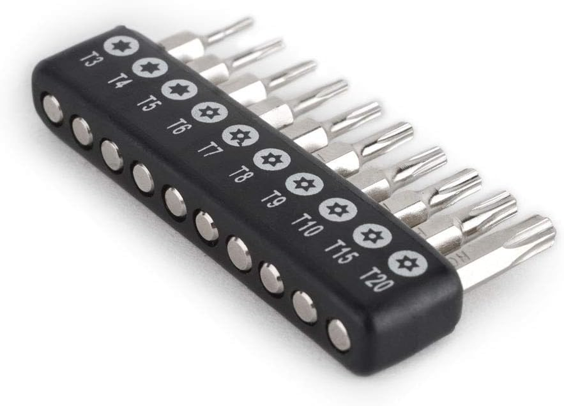 Gunpla 10 Pieces 4 Mm Torx Screwdriver Star Bit Set Precision Head Safety Bits Hex Shank CR-V Steel Quick Release Shaft for Easy Attachment Electronic Repair T3 -T20 image number 6