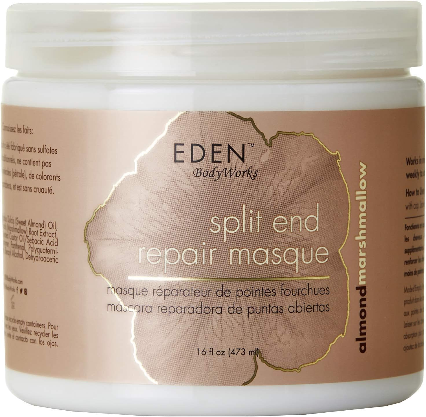 EDN ALMOND MARSHMALLOW SPLIT END REPAIR MASQUE 470Ml image number 6