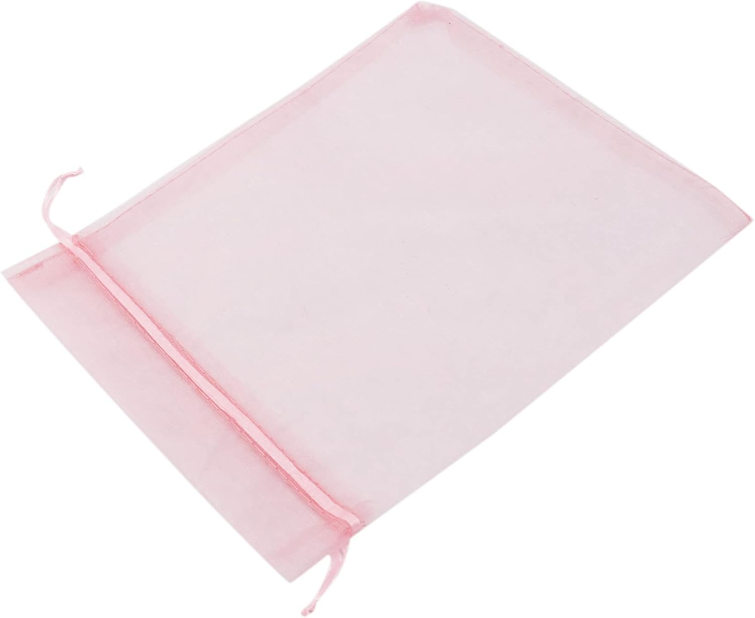 300Pcs Organza Bags Blush Pink, 17X23 Cm Mesh Bags Drawstring Jewelry Pouches for Christmas Wedding