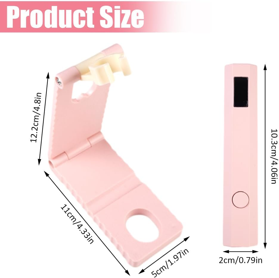 Whiznook UV Lamp for Gel Nails Mini, 20/60S Mini UV Lamp for Gel Nails, Travel UV Lamp for Nails, UV Nail Lamp, Rechargeable with Stand, for Gel Nail Polish, Nail Glue, Nail Tips image number 6