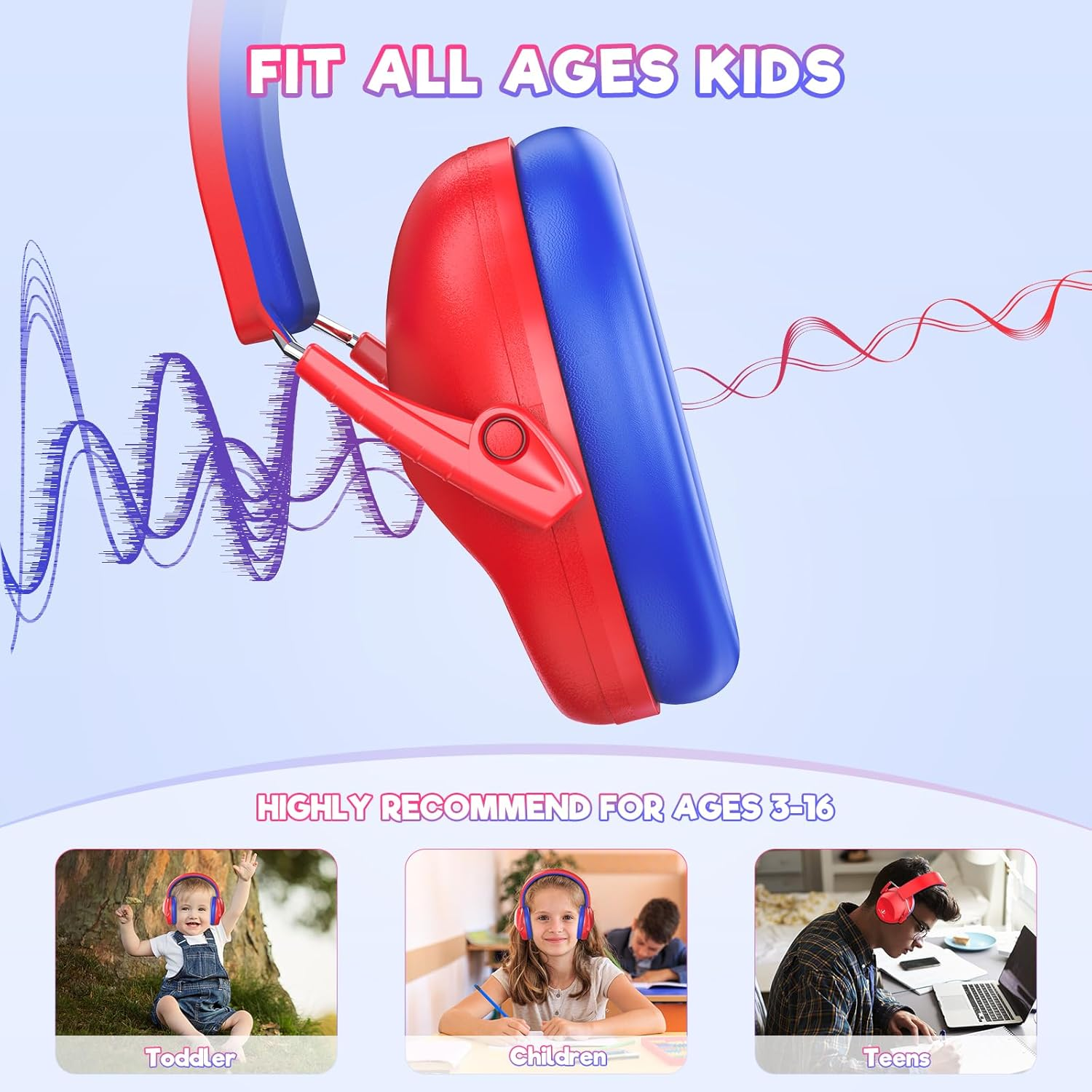 RIIKUNTEK Kids Ear Protection Noise Cancelling Earmuffs image number 3