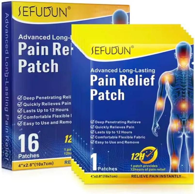 Pain Relief Patches 16Pc, Arthritis Herbal Heat Patches for Back Knee Neck Shoulder Muscle Soreness, Pain Relief Patche image number 3