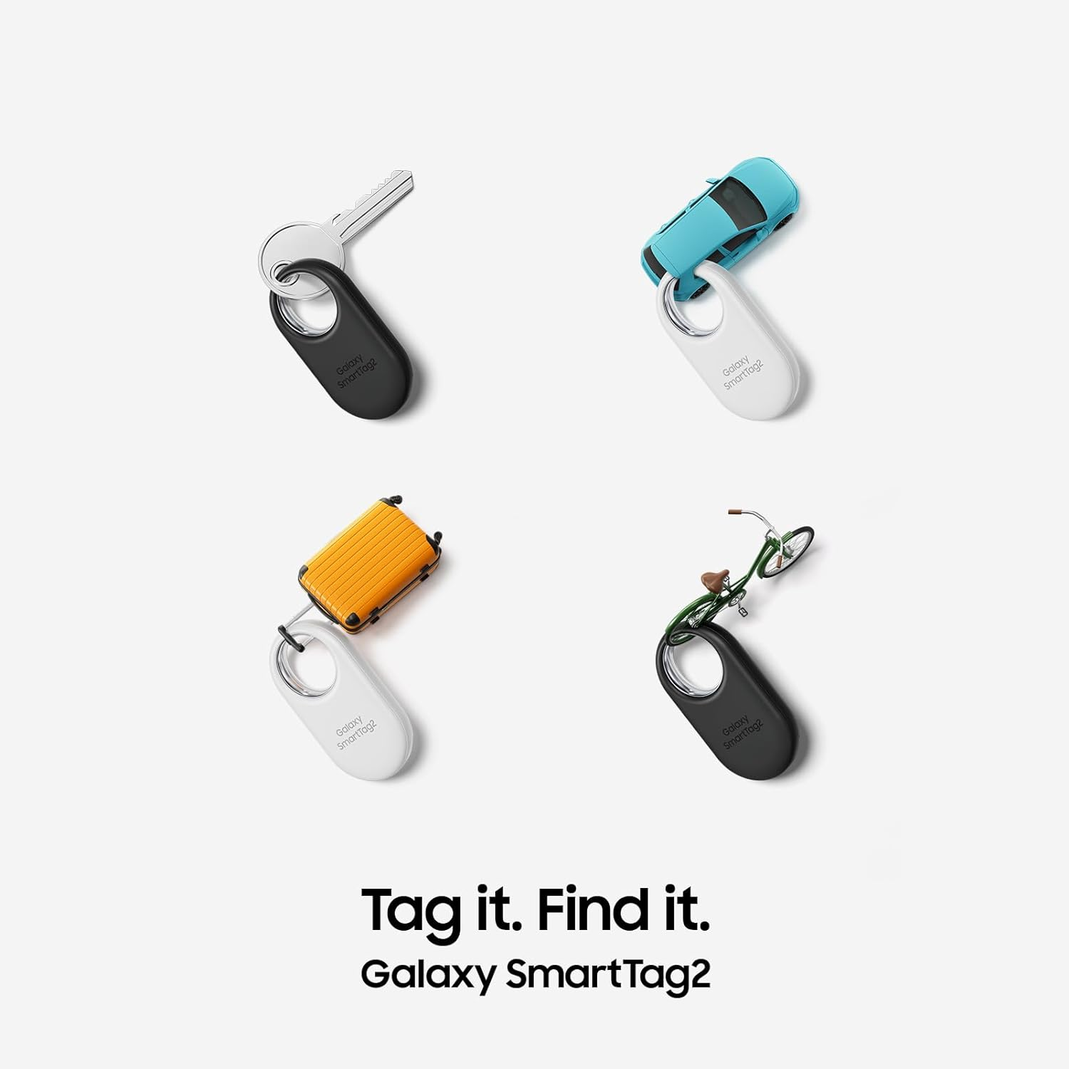 Samsung Galaxy Smarttag2 (4 Pack) Bluetooth Tracker, Compass View, AR Find Lost Mode, 2 X Black, 2 X White image number 6