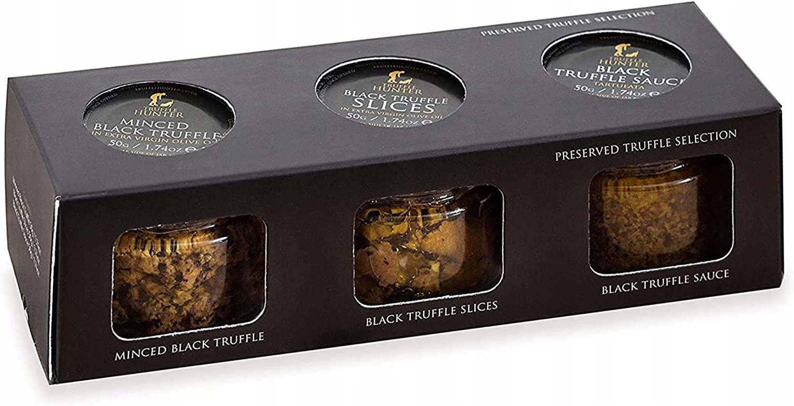 Trufflehunter - Preserved Black Truffle Selection - Minced Truffle, Truffle Slices, Truffle Sauce - 3 X 50G image number 4