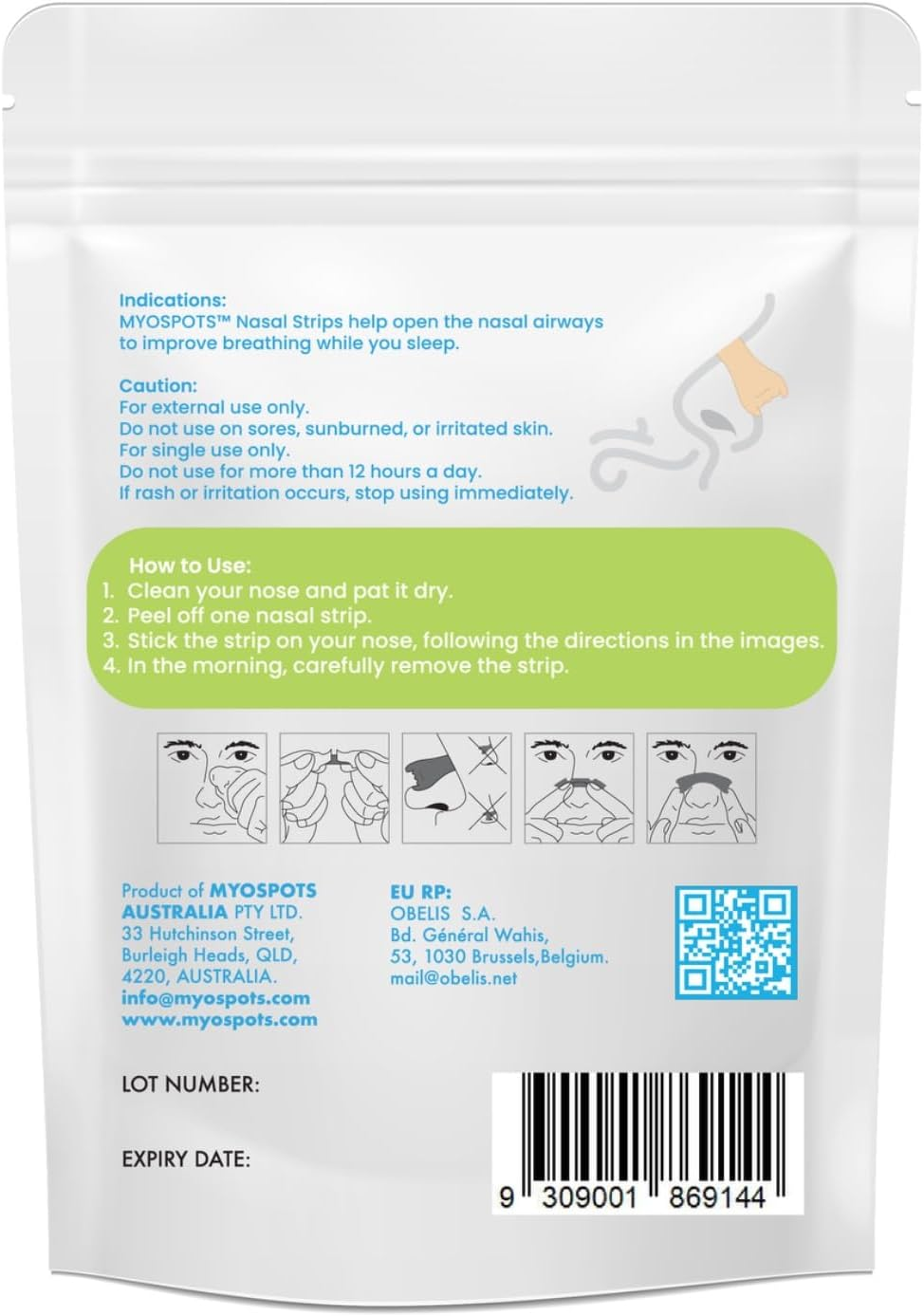 MYOSPOTS Natural Nasal Strips for Snoring Relief and Improved Sleep Quality - Breathe Easier with Lavender Oil Infused Nose Strips, Comfortable and Effective image number 5