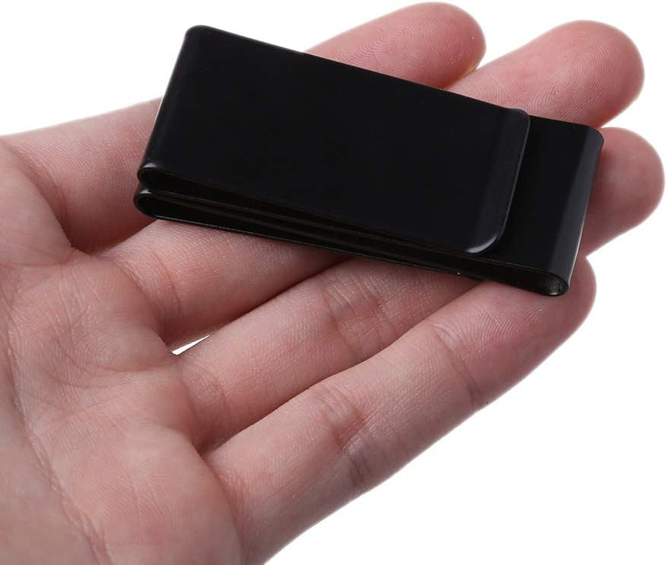 [Xinsheinelry] Stainless Steel Double Sided Money Clip Wallet Wallet Credit Card ID Holder Neck Leather Jewelry Clear Girls Transparent Wallet Keychain image number 2