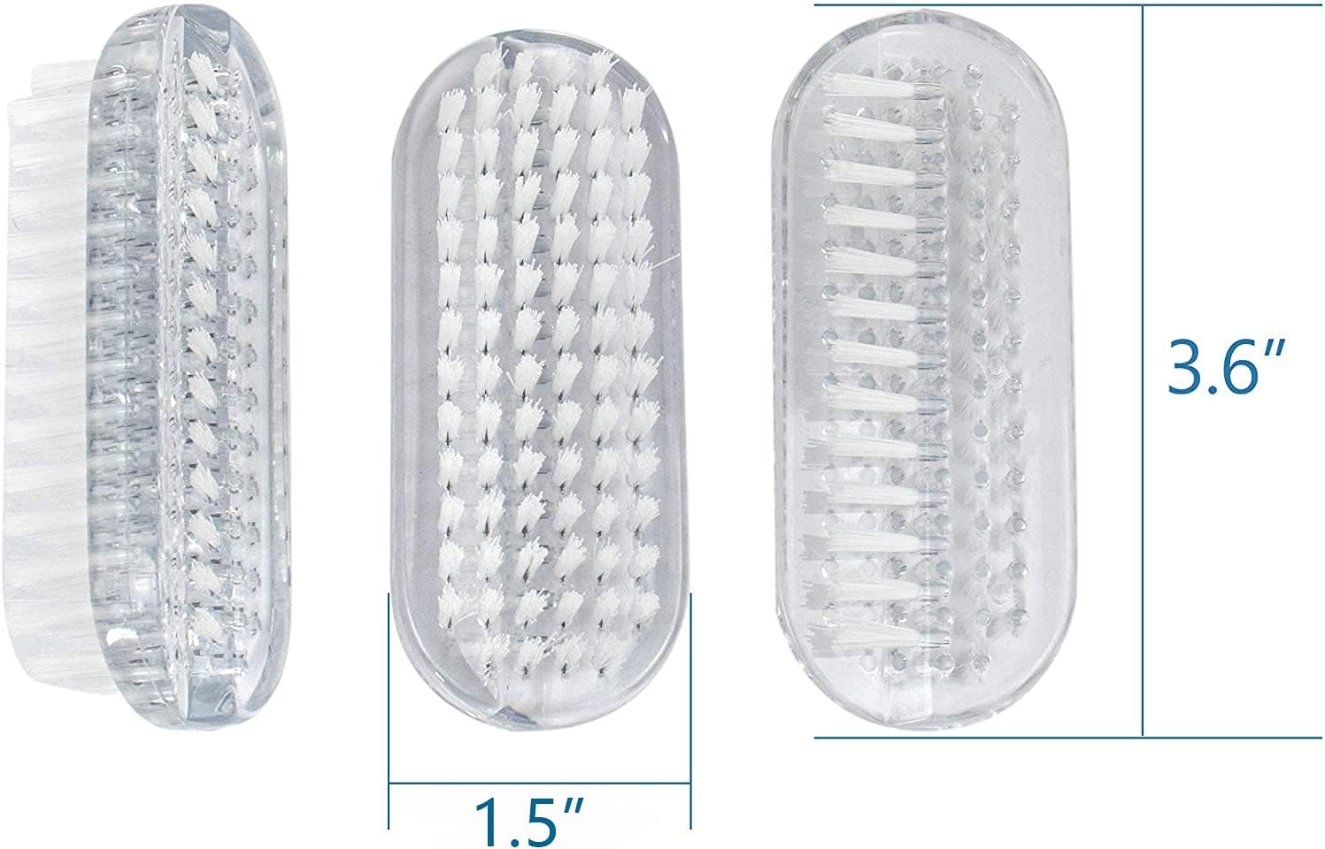 AUEAR, 4 Pack Plastic Fingernail Cleaning Brush Double-Sided Hand Nail Cleaning Brush Toe Cleaning Brush for Men Women image number 1