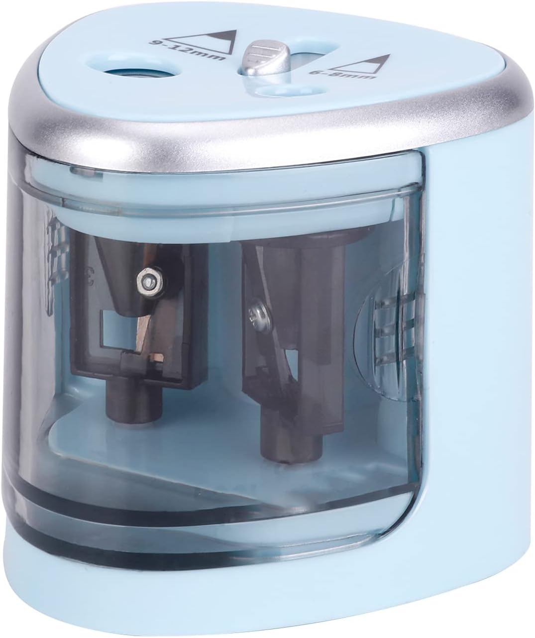 Eacam 2 Holes Electric Pencil Sharpener Multi-Functional Automatic Electric Pencil Sharpener for Home School Student, Auto Pencil Sharpener 2 Holes (6-8Mm / 9-12Mm)