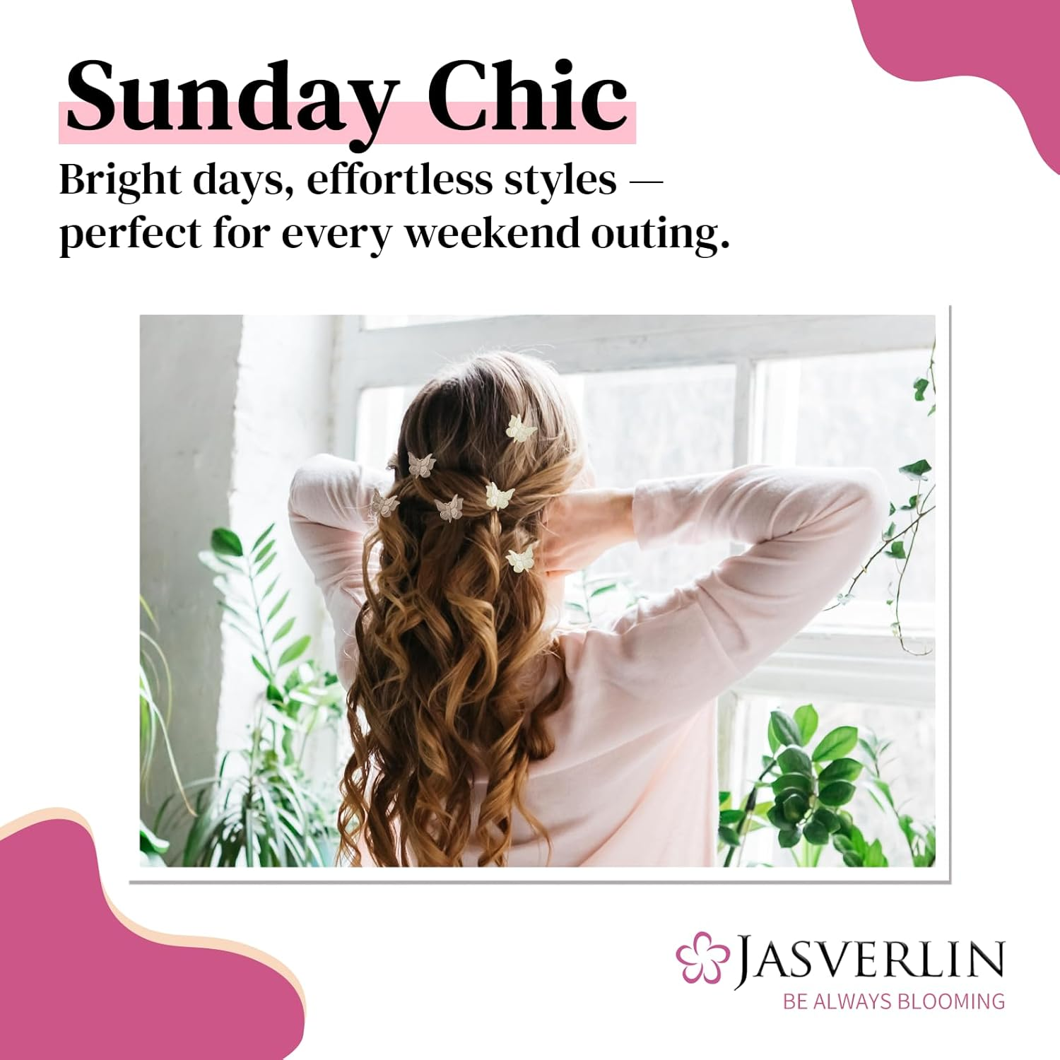 JASVERLIN Matte Butterfly Hair Clips for Girls, 90S Cute Mini Claw Clips for Toddler Kids, Small Tiny Y2K Rave Hair Styling Accessories 2000S Festival Outfits 50 Pcs (Neutrals) image number 3