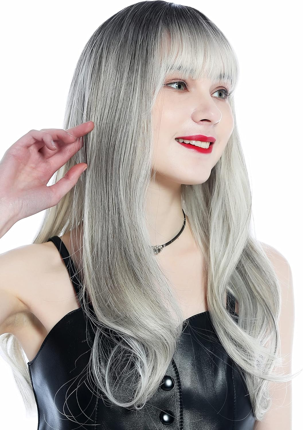 WIG ME up - LC271N-3-8/60A/80/88 Women'S Wig Long Straight Ombre Balayage Highlighted Brown Light Blonde image number 4