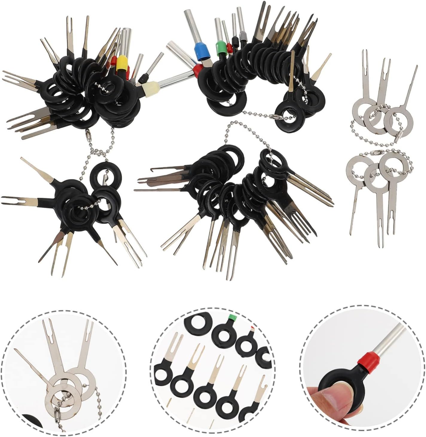 TOPPERFUN 73Pcs Terminal Tool Kit Terminal Puller Kit for Car Connector for Automotive Wire Stripper Use image number 3