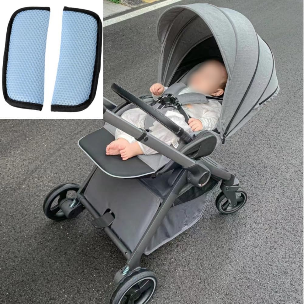 Car Seat Belt Pad Cover,1 Pair Blue Universal Car Seat Belt Pads Cover for a More Comfortable Driving, Seat Belt Shoulder Strap Covers Harness Pad for Car Interior Accessories