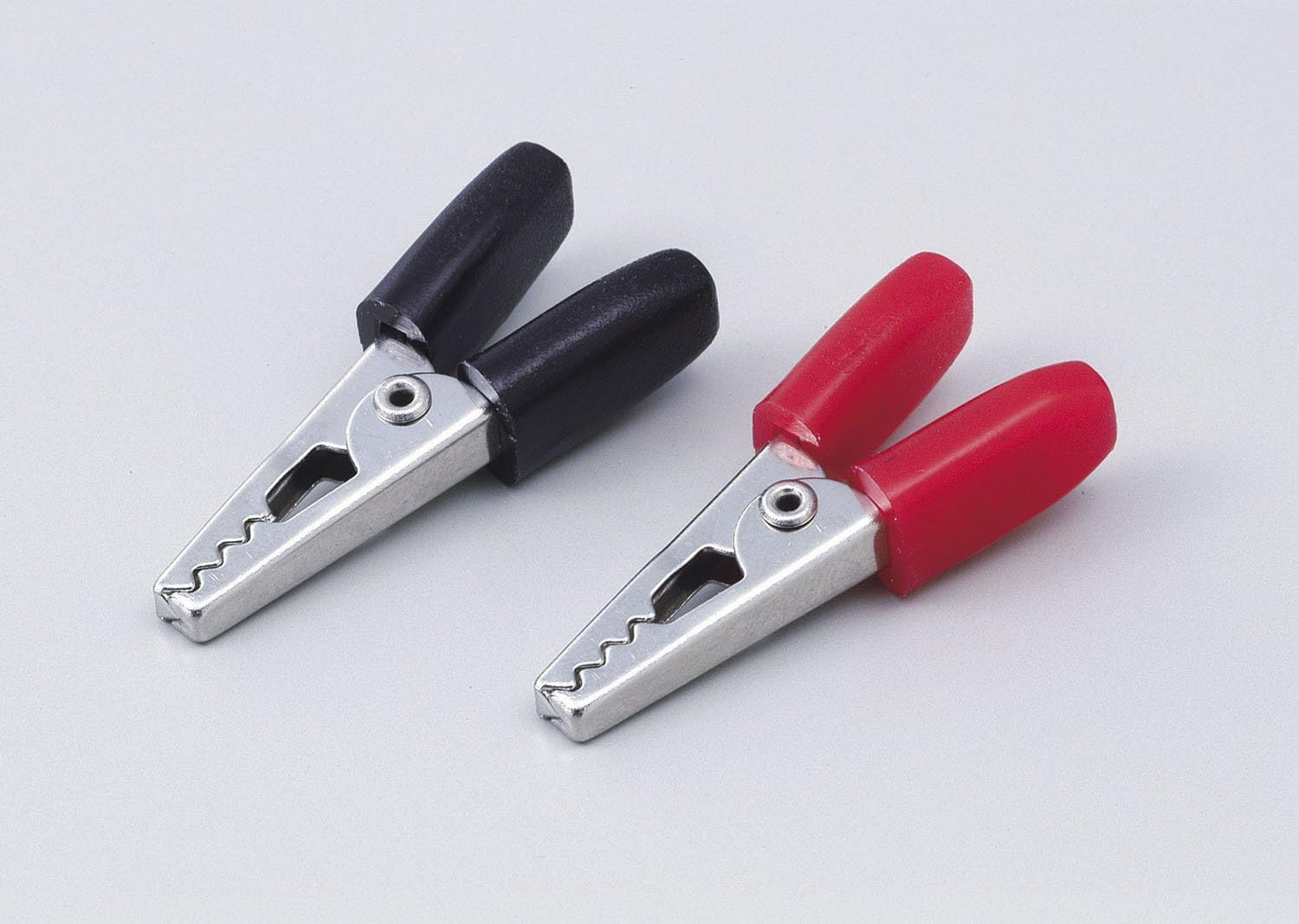 ELPA PU-36NH Alligator Clip, Small, Total Length: Approx. 1.4 Inches (35 Mm), Red, Black, 1 Each, Wiring Hardware