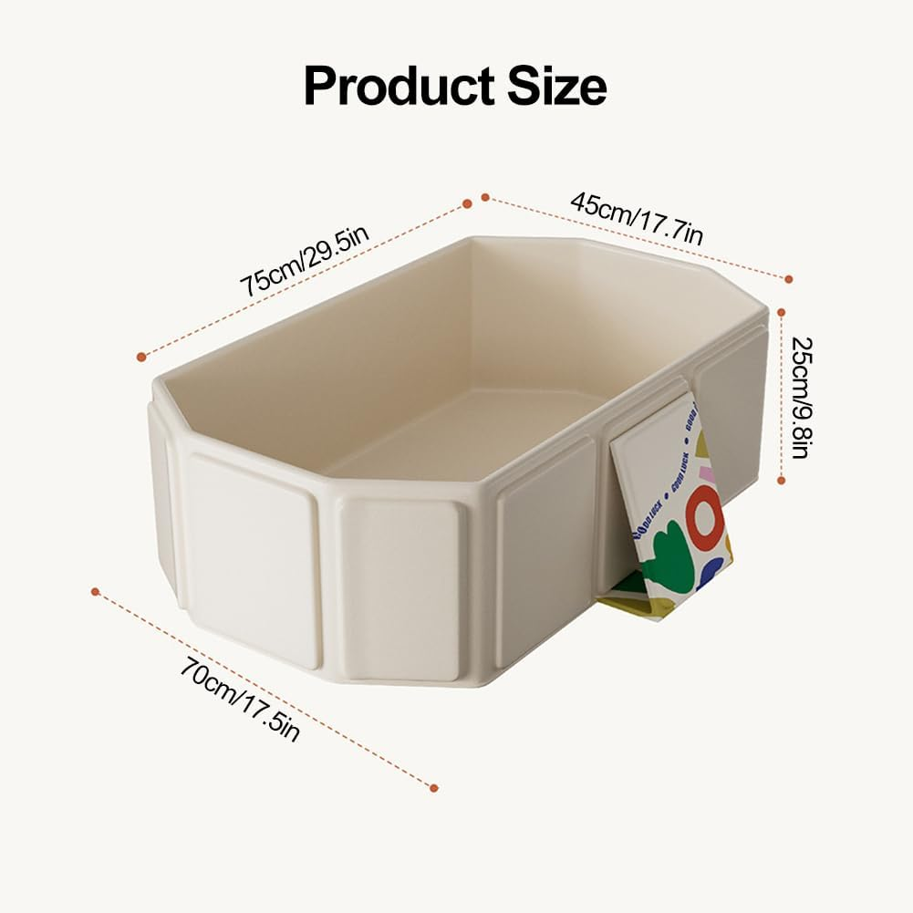 Xoxomeg Baby Bathtub, Portable Baby Tub, Quick Pop up Non Inflatable Bathtub Space-Saving, Durable Baby Tubs for 0~8 Years Old Infants and Toddler (White) image number 3