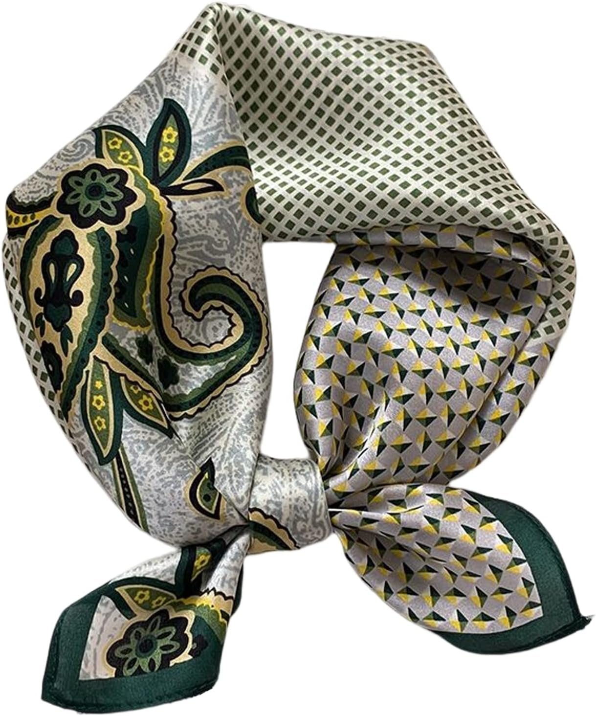 Aufeel Women'S 100% Pure Mulberry Silk Small Square Scarf - Neckerchief Women - Silk Headscarf - 21" X 21"