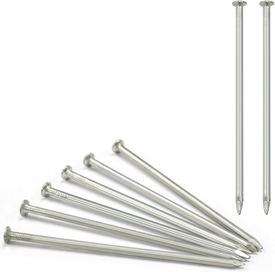 Landscape Staples 6 Inch 50 Pack Garden Stakes Galvanized Lawn Stake U-Type Turf Staples for Weed Barrier Fabric Holding Fence Rust Proof Sod Pins Stakes for Securing Netting Ground Sheets