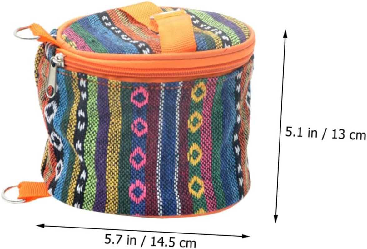 SHOWERORO Ethnic Style Tissue Bag Zipper Portable Washable Napkin Pouch for Travel Artistic Tissue Holder for Home and Office image number 3