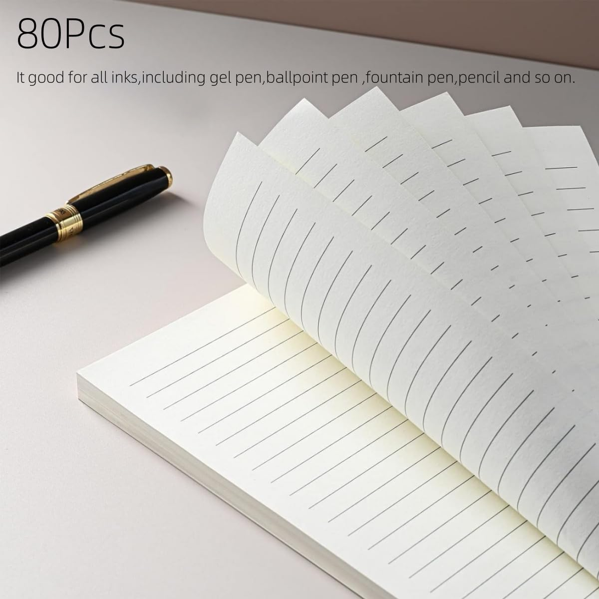 A5 Refill Paper Planner Inserts, 6-Hole Loose Leaf Paper, College Ruled Loose Leaf with Binder Dividers, Punched Notebook Refills for 6-Ring Refillable Binder, 80 Pages (2 Packs) image number 2