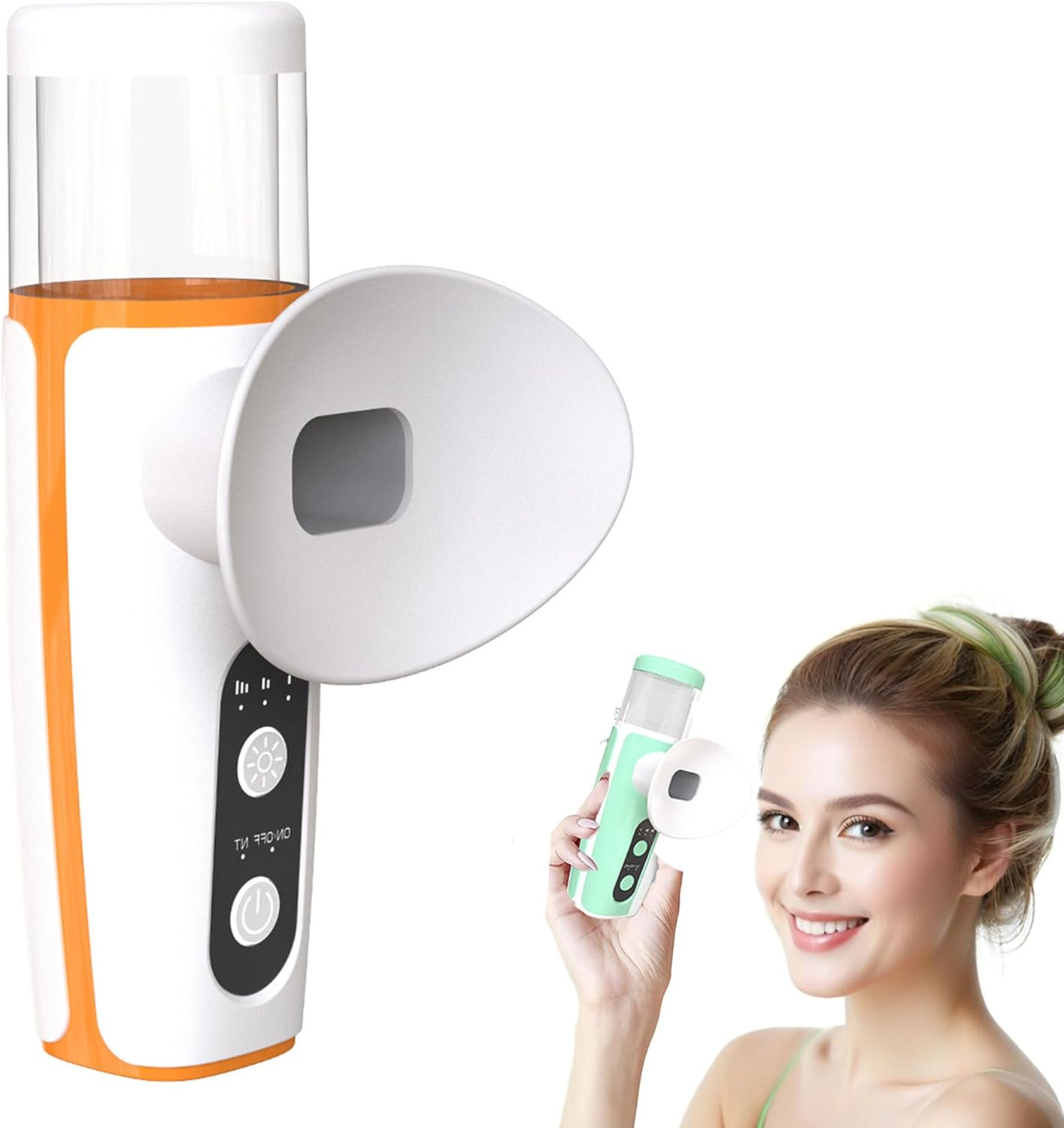 Eye Steamer for Dry Eyes,Heated Eye Mist Sprayer,Eye Treatment, Portable Heated Eye Masks,Mini Eye Moisturizing Cleaning Soothing Steamer,Electric Eye Mist Sprayer with Warm Compress for Home & Travel (Yellow)