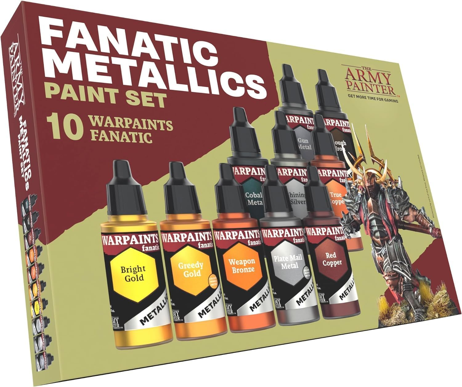 The Army Painter Warpaints Fanatic Metallics Acrylic Paint Set, Multicolor, 18 Ml (Pack of 10) image number 5