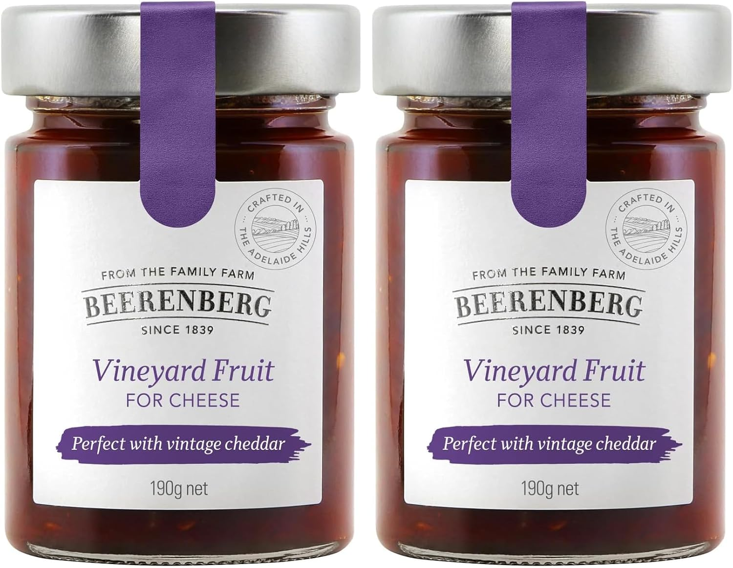 Beerenberg Vine Fruit for Cheddar Cheese 190 G image number 1