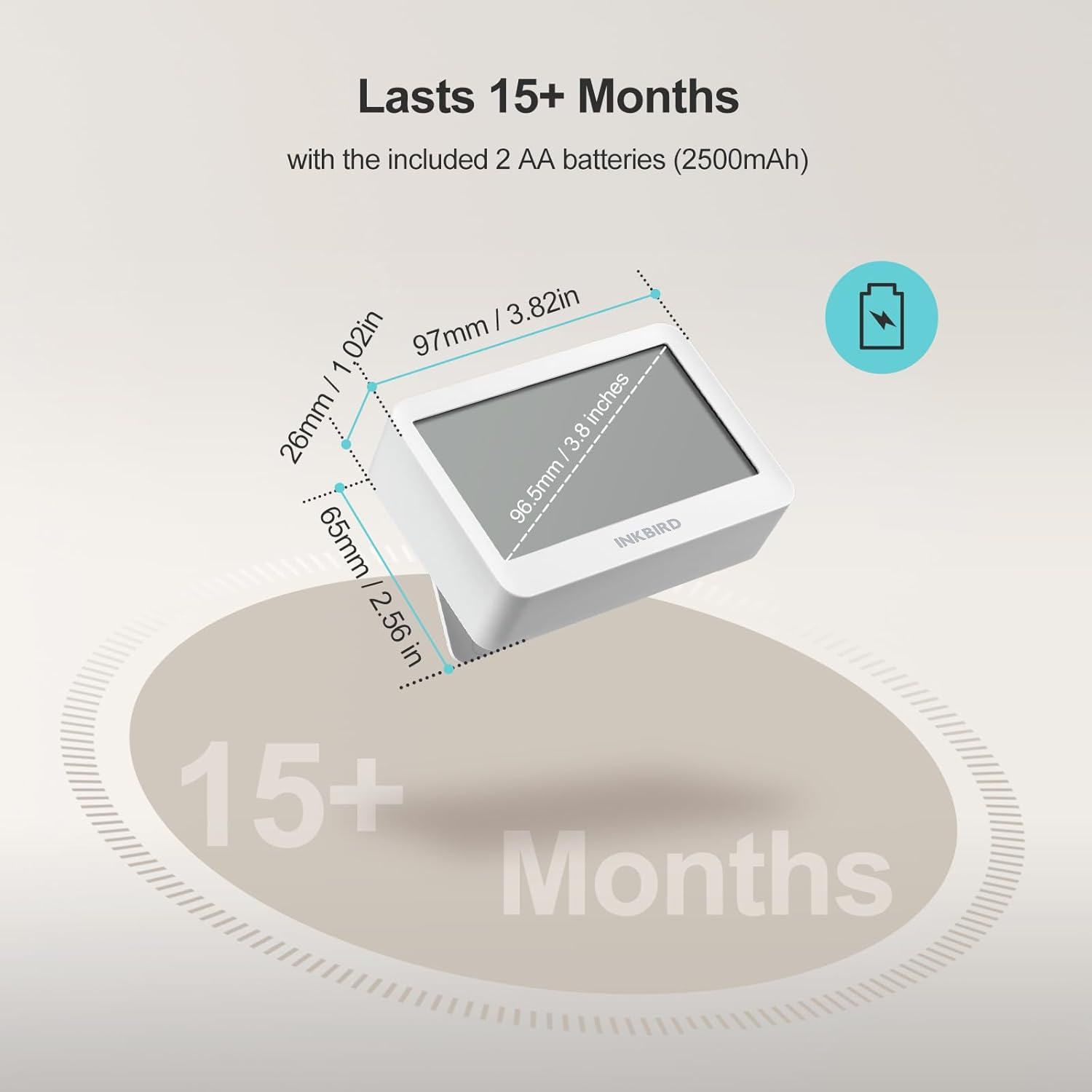 INKBIRD Bluetooth Smart Thermo-Hygrometer ITH-21-B, 6-In-1 Indoor Temperature and Humidity Monitor with APP Control, Custom Comfort Levels, 2 Years History Export image number 2