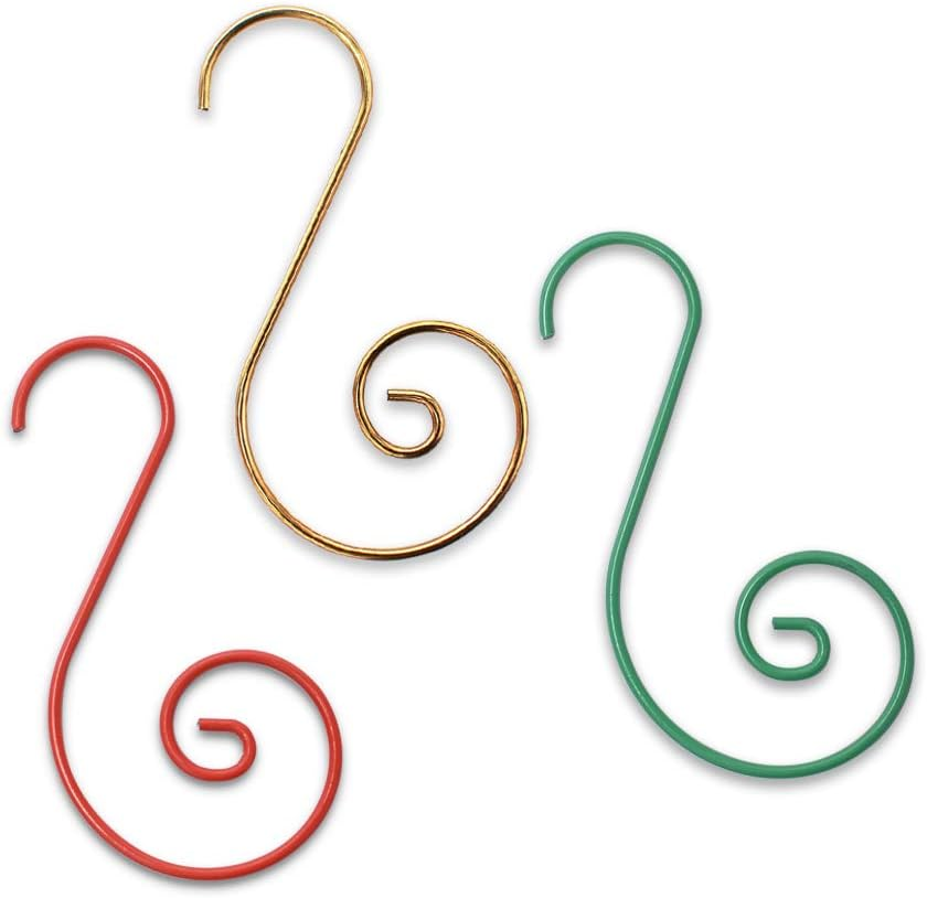 Christmas Ornaments Hooks Xmas Tree Hanger Great for Christmas Tree Decoration - 120 / Gold, Green, Red