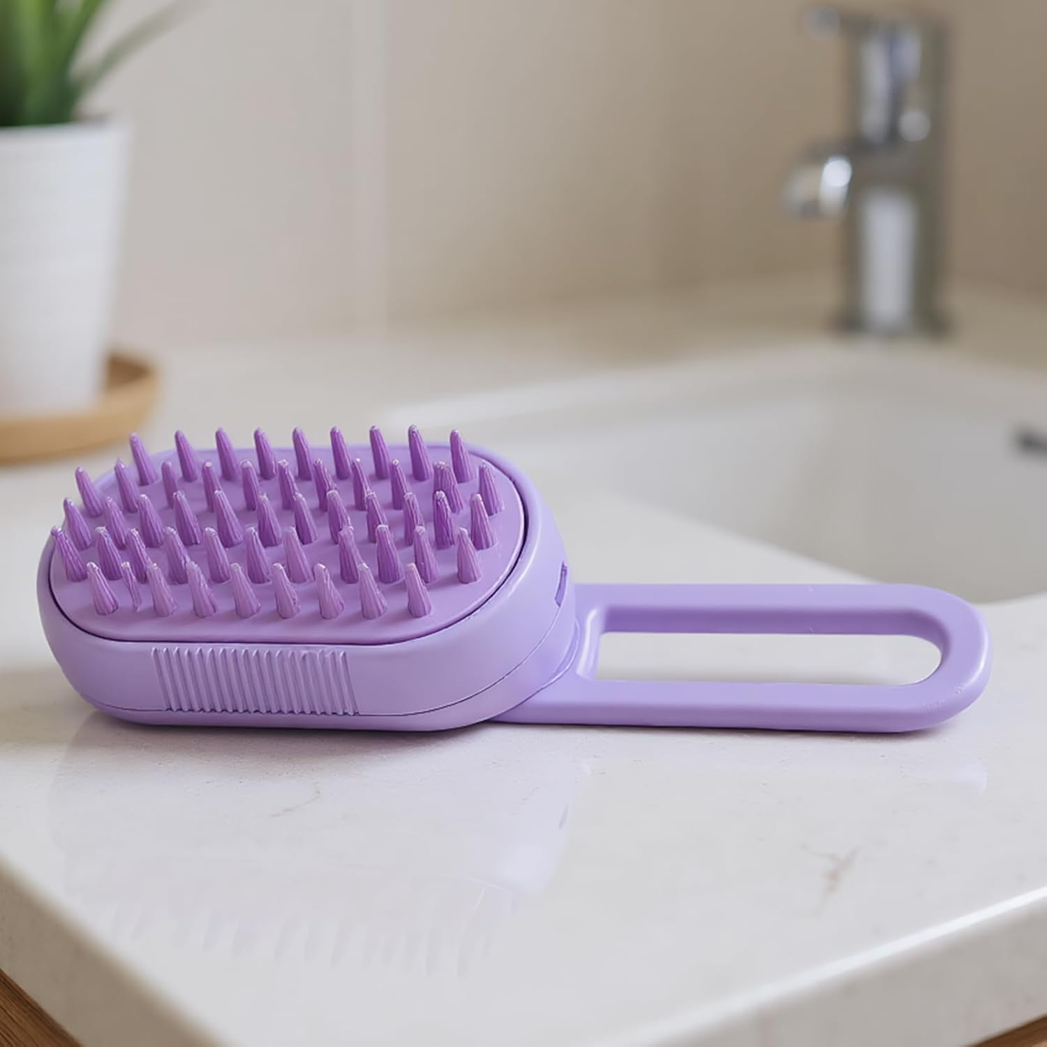 Dog Steamy Brush for Shedding | Anti-Static 4-In-1 USB Cat Comb,Pet Comb Supplies for Bathroom Indoor Bath Apartment Birthday Cage Shower Holiday image number 5