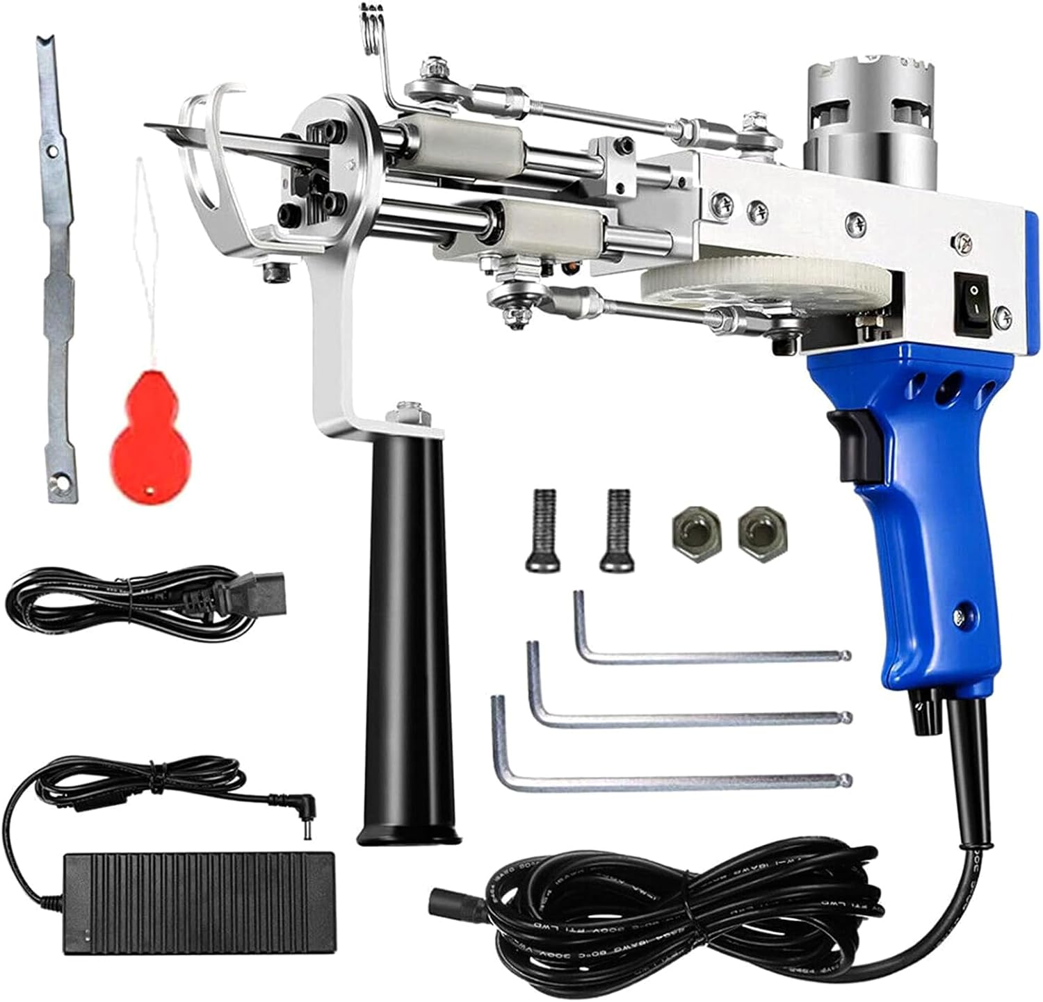 Electric 2IN1 Carpet Tufting Gun, 7-18 Mm Adjustable Cut Loop Pile Weaving Flocking Machine and 100-240V Rug Tufting Gun(Au Plug) image number 4