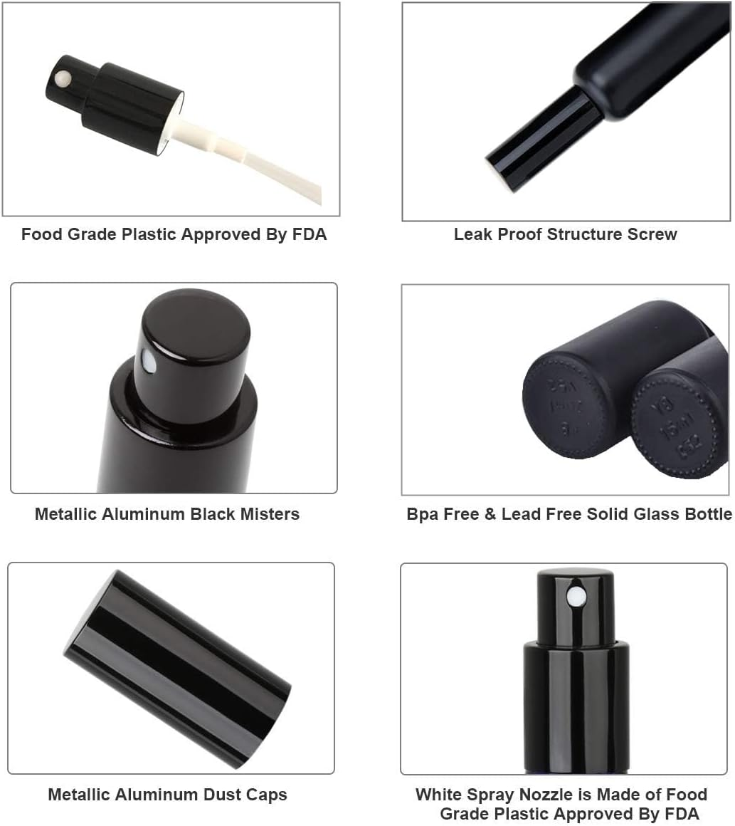 Absinthe Spritzer Cocktail Atomizer Cocktail Spray Bottle Vermouth Sprayer Martini Atomizer Bar Mister 2Pack 1.7Oz/50Ml with Funnel image number 4