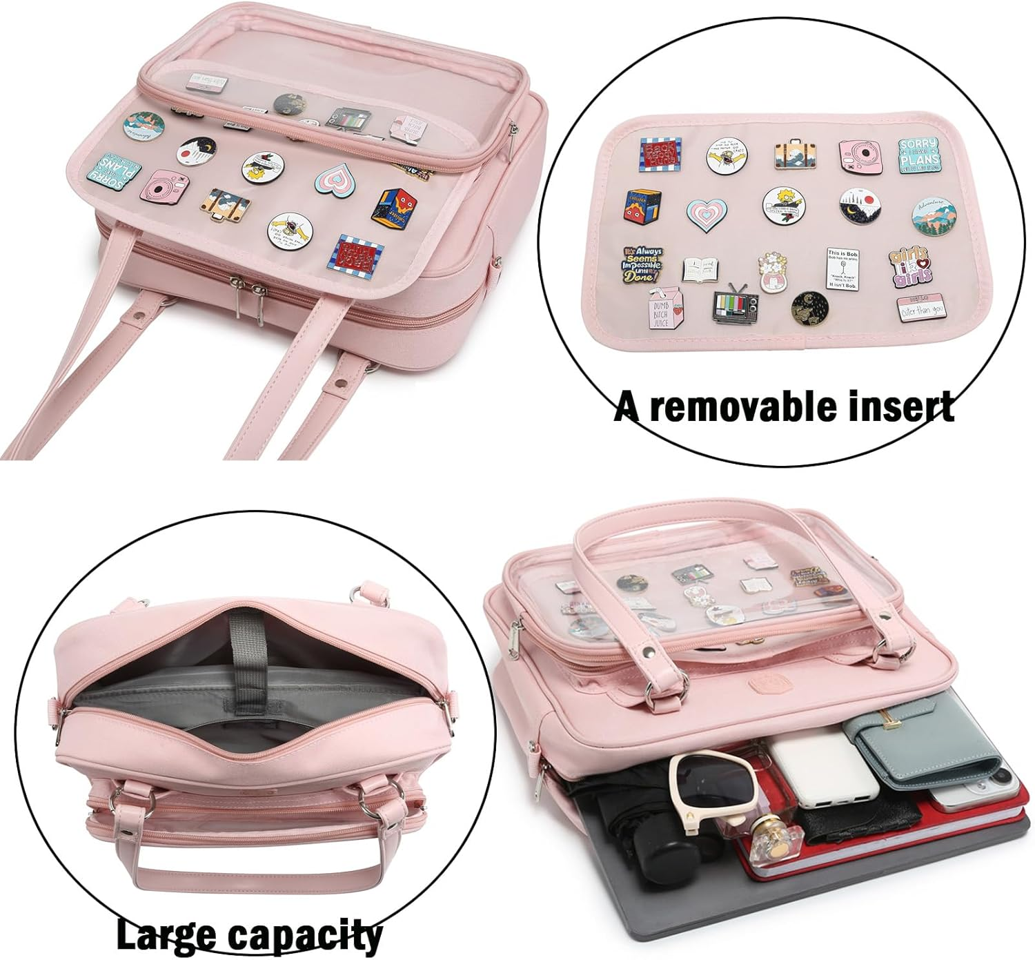 RAINBOW SMILE Ita Bag Heart Messenger Japanese School Bag Kawaii Large Anime Shoulder Handbags image number 5